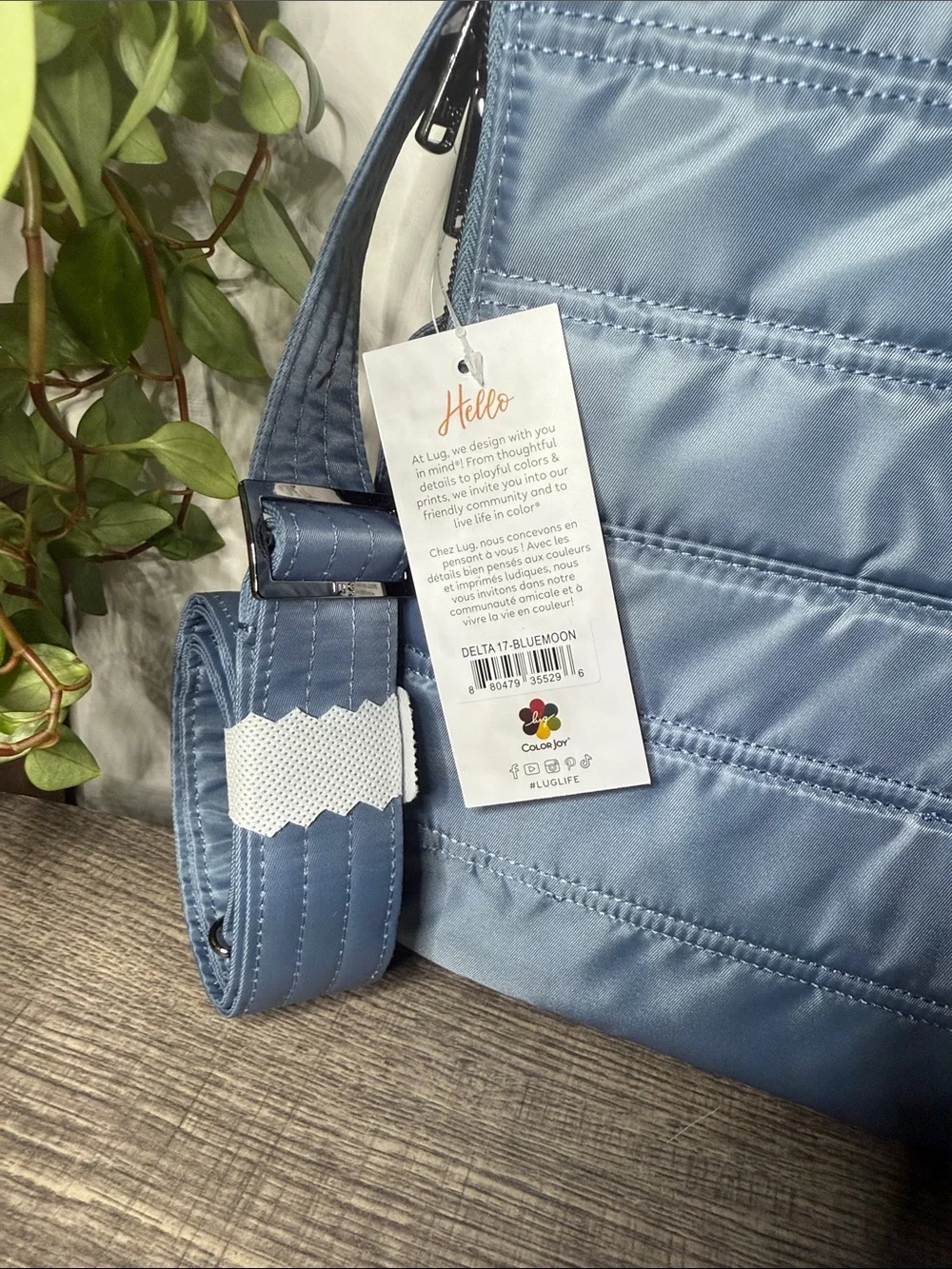 Lug Delta 17” Laptop Case Bluemoon Quilted Crossbody NWT